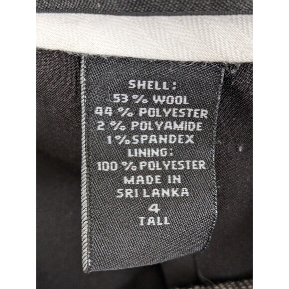 Body by Victoria The Christie Fit Gray Wool Dress Pants Women's Size 4 Tall - Picture 9 of 9